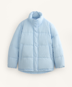 Oysho Утепленная водоотталкивающая куртка Primaloft®, голубой