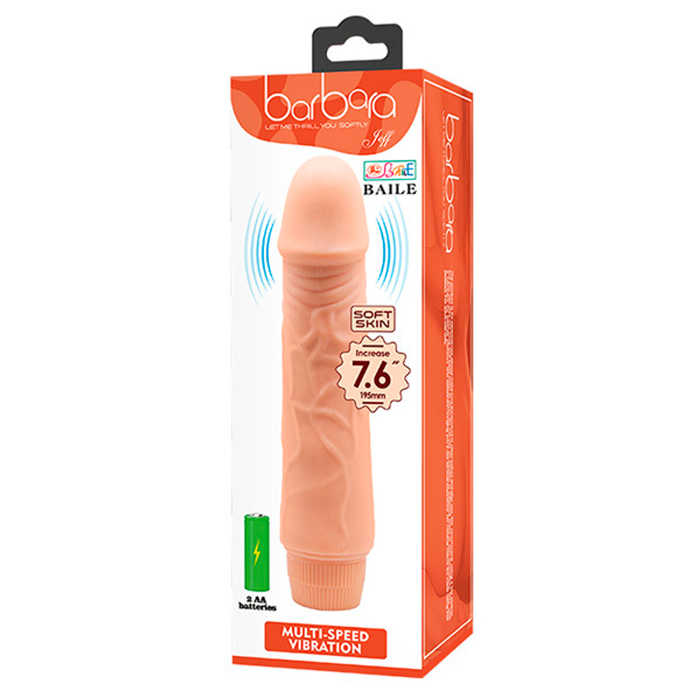 Телесный вибратор-реалистик 19,5см Baile Barbara Jeff BW-001032R