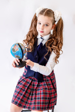 Юбка школьная для девочки девочковая складка в складку красная синяя крупная клетка в клетку тенниска тату татушки 128