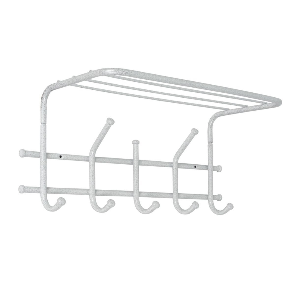 Вешалка настенная 5 крюч, с полкой, 21х48х22 см, сталь, ЗМИ, Эра 5, ВСП 278  Б, бел
