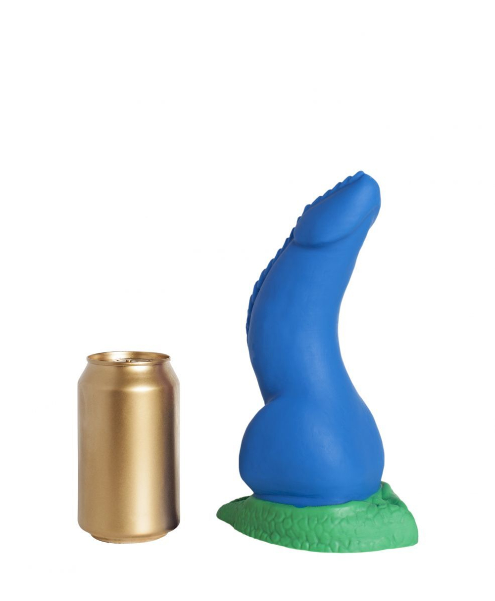 Синий фаллоимитатор Дракон Эглан Medium - 24 см.