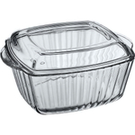 Форма жаропрочная 2,6л квадратная с крышкой рифленая Borcam