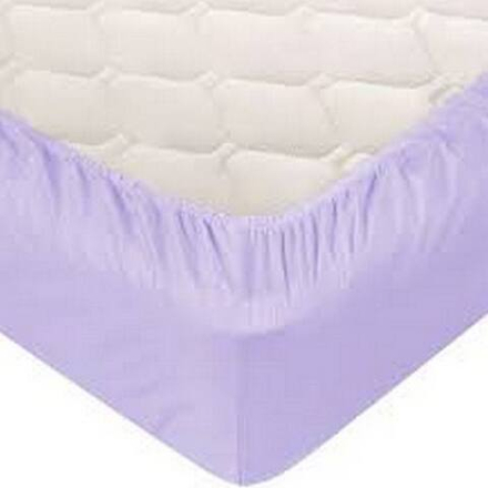 Простыня трикотажная на резинке "ВЛ. ЛИЛОВЫЙ", борт 20 см, 100% хлопок, Россия.