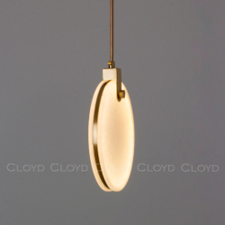 Подвесной светильник Cloyd BOSFOR-A P1 / Ø20 см - алебастр - латунь (арт.11163)