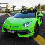 Детский электромобиль "Lamborghini Aventador SVJ" зеленый