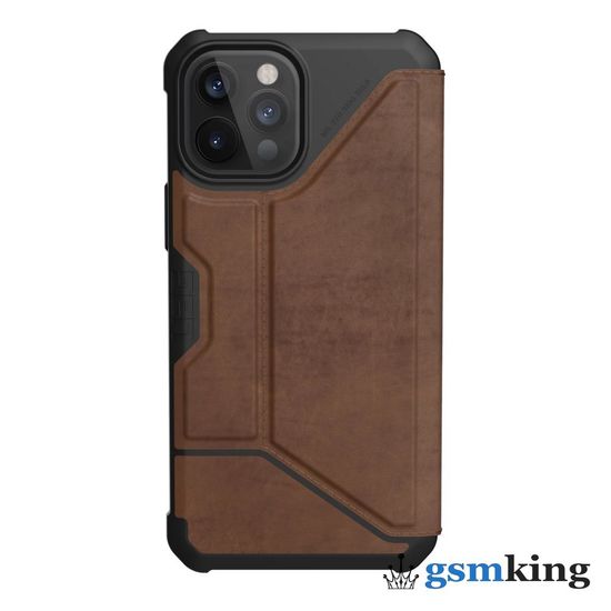 UAG Metropolis Series Case for Apple iPhone 12 Pro Max LTHR ARMR Brown (Коричневый)112366118380