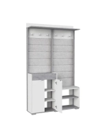 Прихожая с вешалкой Белое сияние 120х32х196