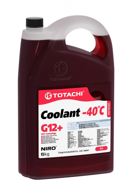 Антифриз 5кг красный G12+ TOTACHI NIRO COOLANT