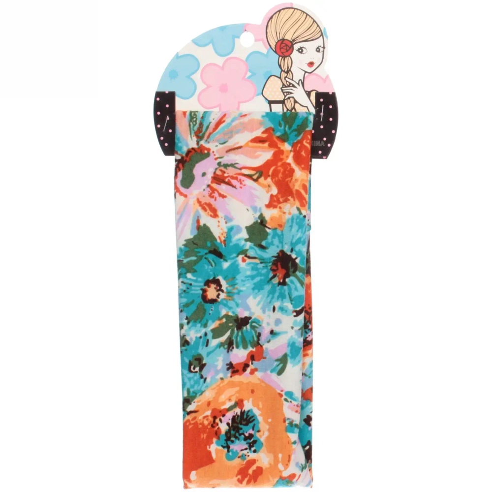 Повязка на голову «Britney Room», принт цветы, микс 6 цветов, 20*7см