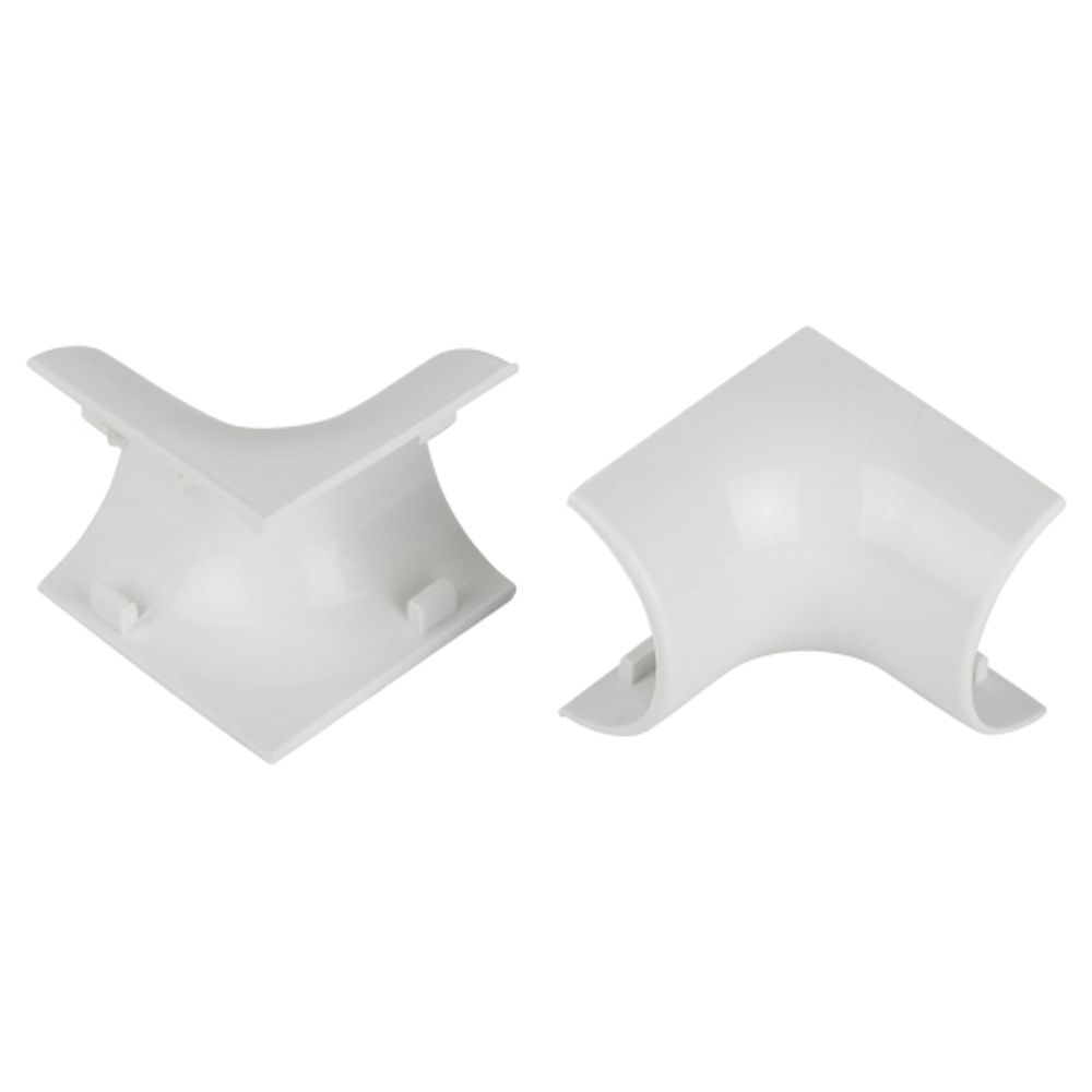 Внутренний угол ЭРА IC-KK-30-13-FW для полукруглого кабель-канала белый 30х13мм 2шт/комплект