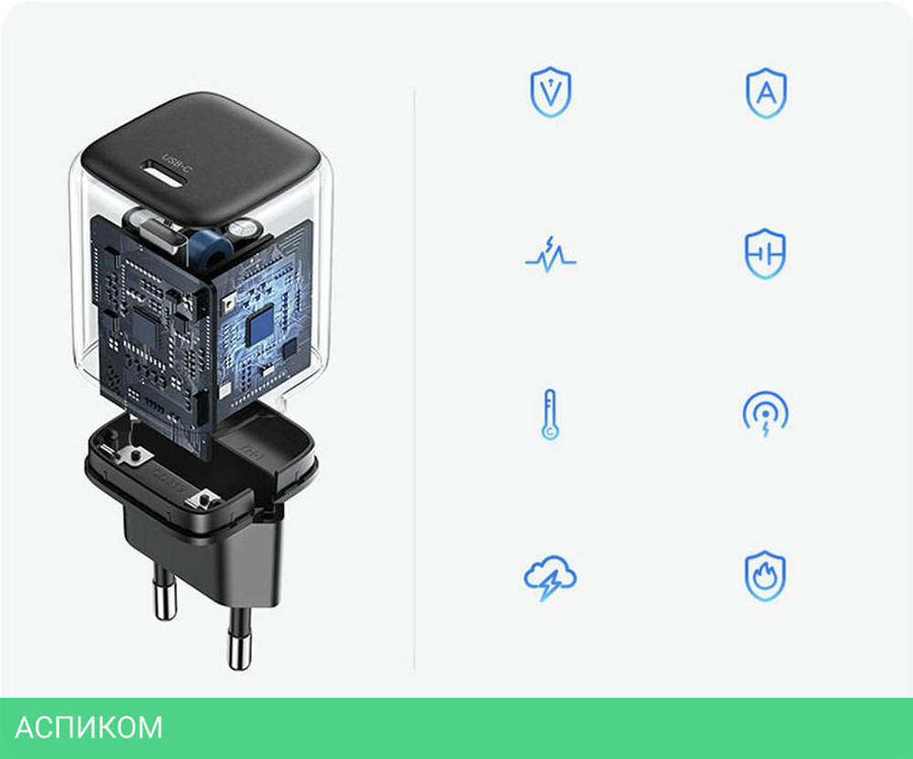 Сетевое зарядное устройство Ugreen CD318-90664 Space Gray (90664)