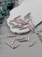 Натуральный жемчуг бива, розовый, 30*6 (примерно) штука