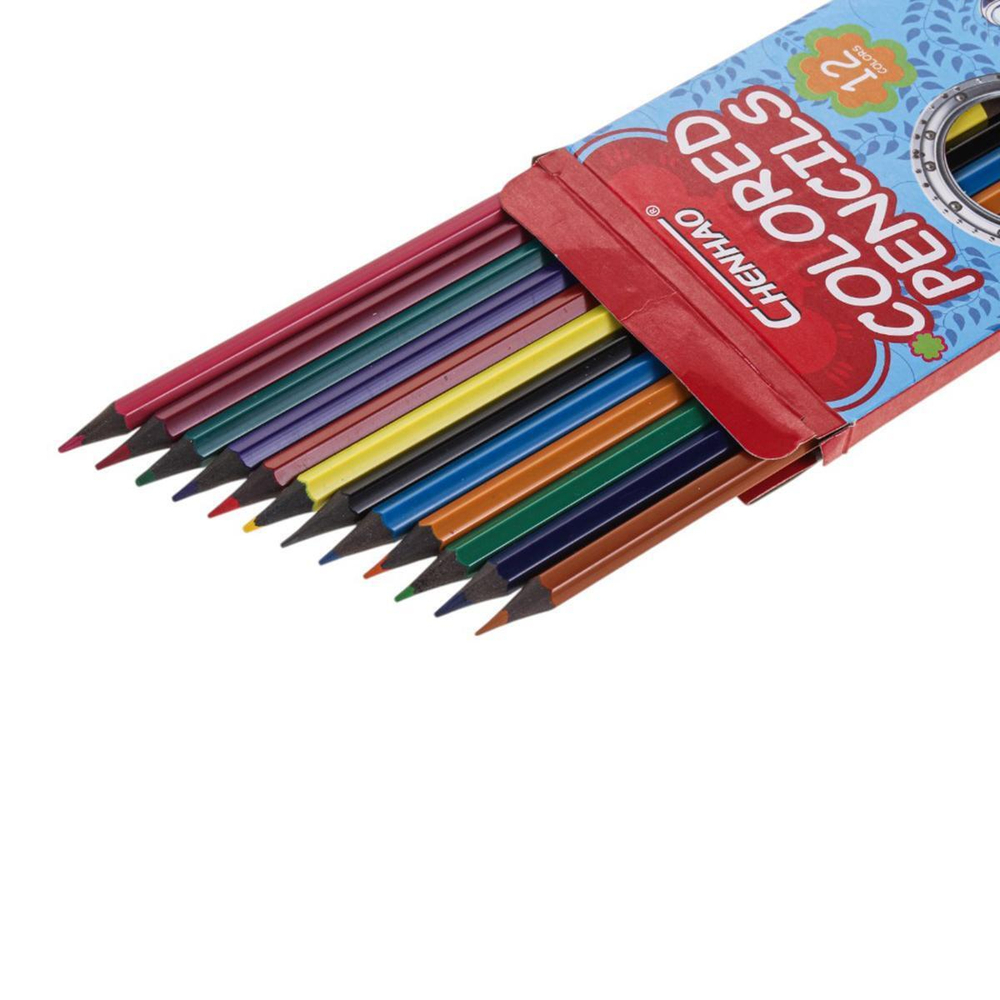 Набор цветных карандашей "Мир детства" 12 штук пластиковые, в коробке