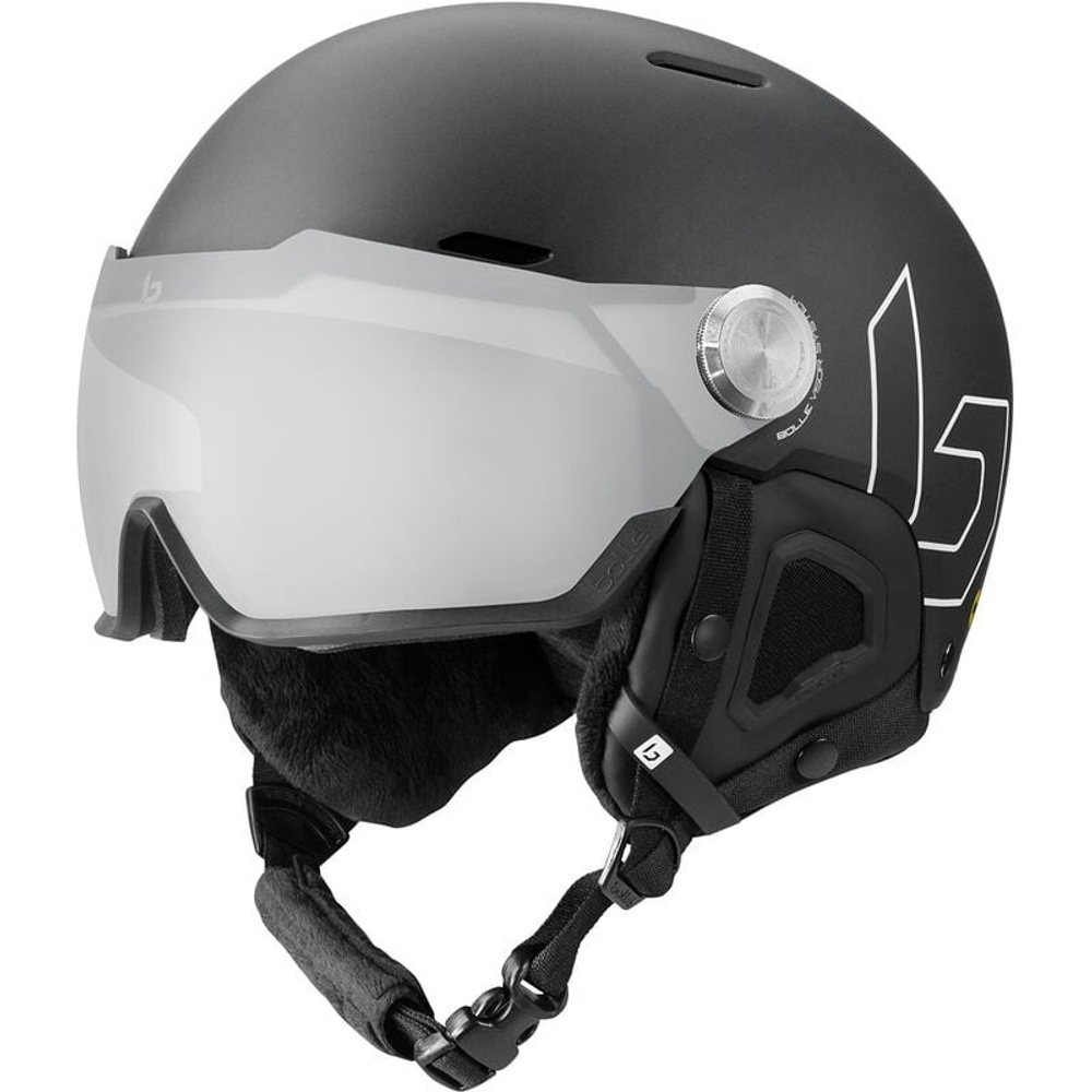 Горнолыжный шлем BOLLE MIGHT VISOR PREMIUM MIPS Quarry Grey Matte M 55-59cm - Photochromic Silver Ca