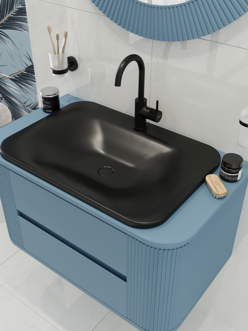 Смеситель для раковины STWORKI Стокгольм S36015BK матовый черный