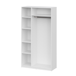 Шкаф распашной (5 полок + штанга) ШК 5 (1200), Белый
