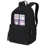 Рюкзак BRAUBERG FASHION CITY универсальный, карман-антивор, "Hamsters", черный, 44х31х16 см, 273840