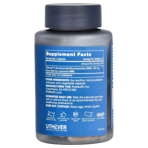 ProHealth Longevity, Liposomal NMN Pro 300, 60 капсул (150 мг в капсуле)