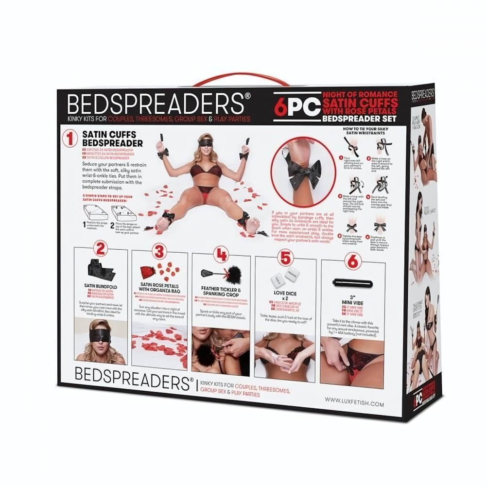 Романтический набор для БДСМ-игр с лепестками роз (Цвет: черный)