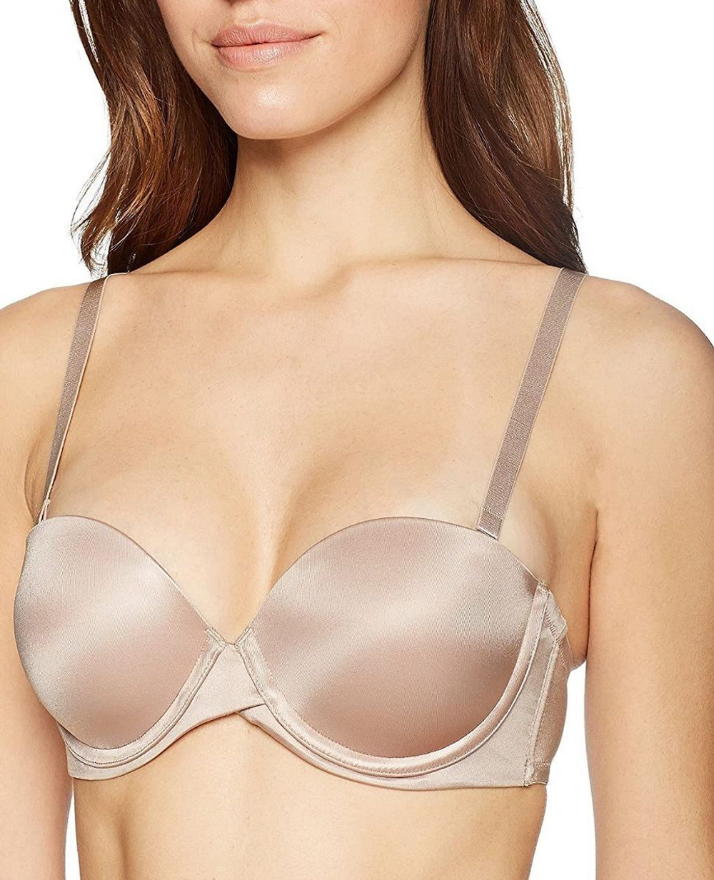 Бюстгальтер-балконет пуш-ап с гладкими бесшовными чашками (Размер: 75A) (Цвет: черный)