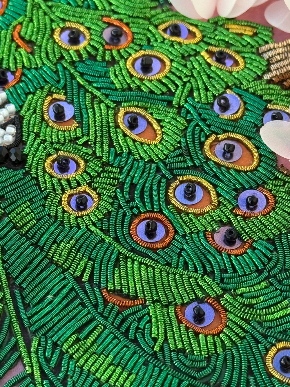 С-12 Набор для вышивания хрустальными камнями Павлин на цветущей сакуре