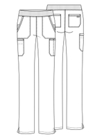 Брюки медицинские женские Cherokee WW210 на резинке, бирюзовый, 48