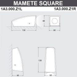 Фасадный светильник FUMAGALLI MAMETE SQUARE 1A3.000.000.WXZ1L