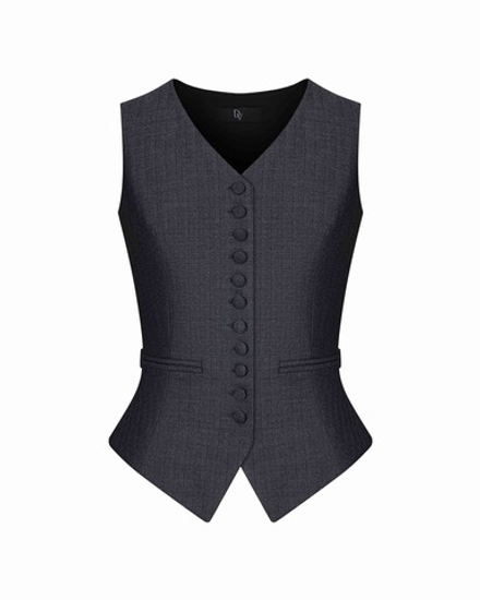 Жилет приталенный из костюмной ткани