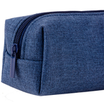 Пенал 1 отделение Deli, 190х50х50 мм, на молнии, синий