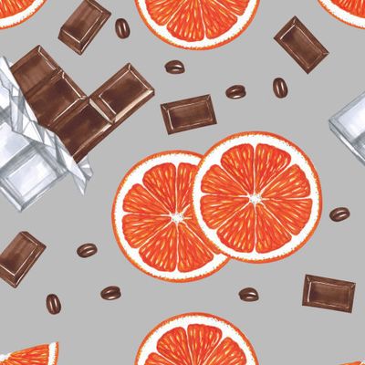 Шоколад, апельсины, кофе