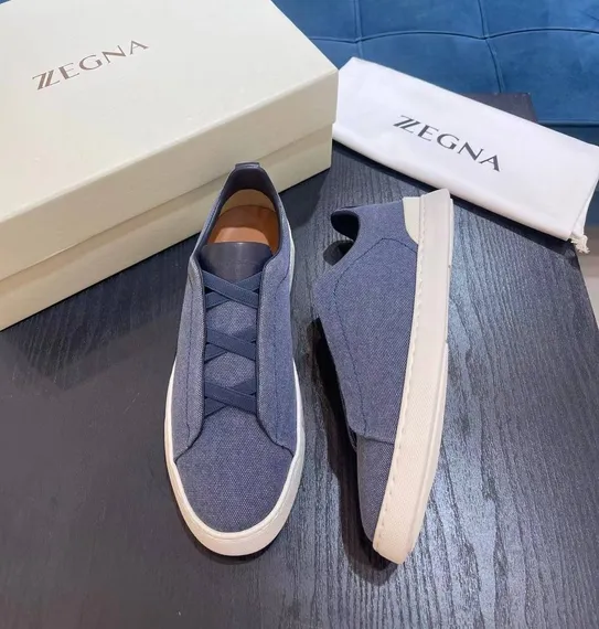 Кеды ZEGNA Triple Stitch, синие