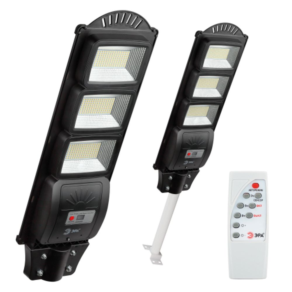 ЭРА Консольный светильник на солн. бат.,SMD, с кронштейном,60W,с датч. движ.,ПДУ,1000lm, 5000К, IP65