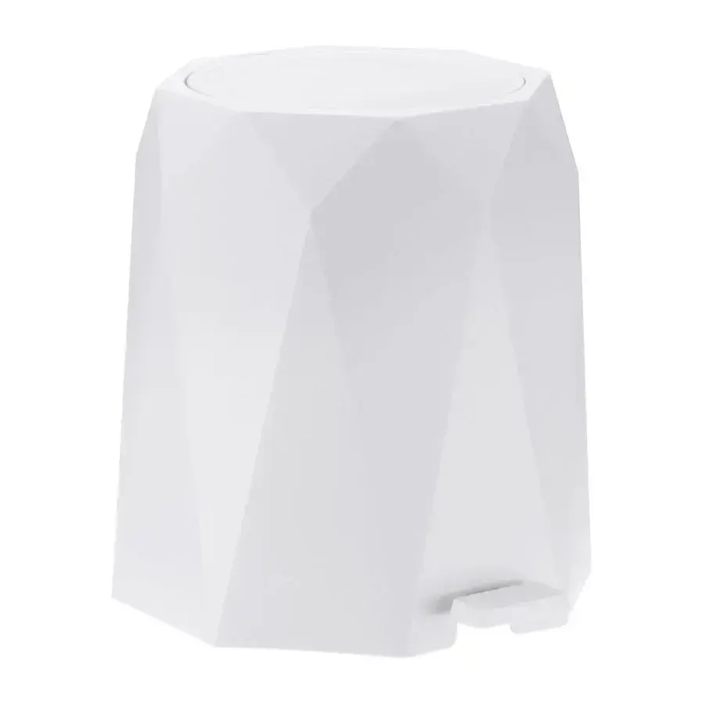 Контейнер для мусора ПРИЗМА 4,5л с педалью белый (комплект 3 шт)