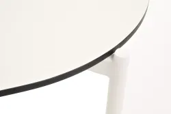 "Диего" журнальный стол из HPL 120х60 H40, каркас белый муар, цвет "молочный"