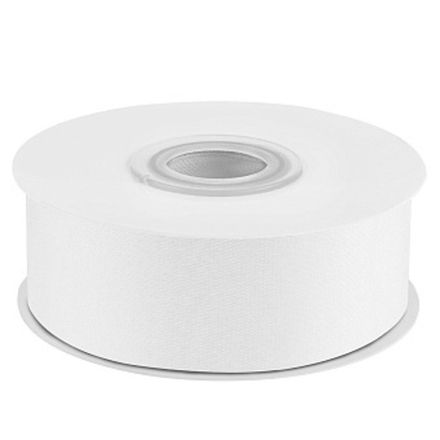 Лента атласная (2,5 см*22,85 м) Белый