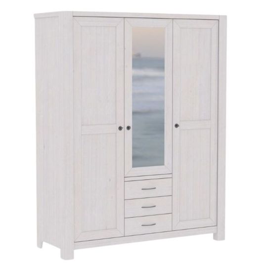 Шкаф для одежды, 151x190x55, белый Фьорд 123, образец из салона