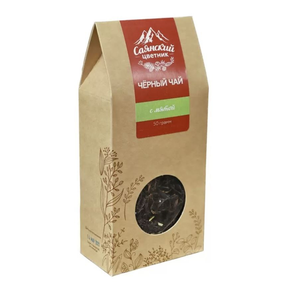 Черный чай с мятой 50гр.