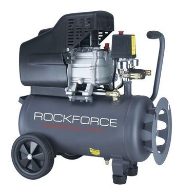 Компрессор поршневой масляный с прямым приводом+шланг 8х12ммх10м (220В,1.8кВт, 2850об/мин,ресивер 24л, 10бар, 250л/м,97дБ) RockForce##Rock FORCE RF-20/24Iмасляный