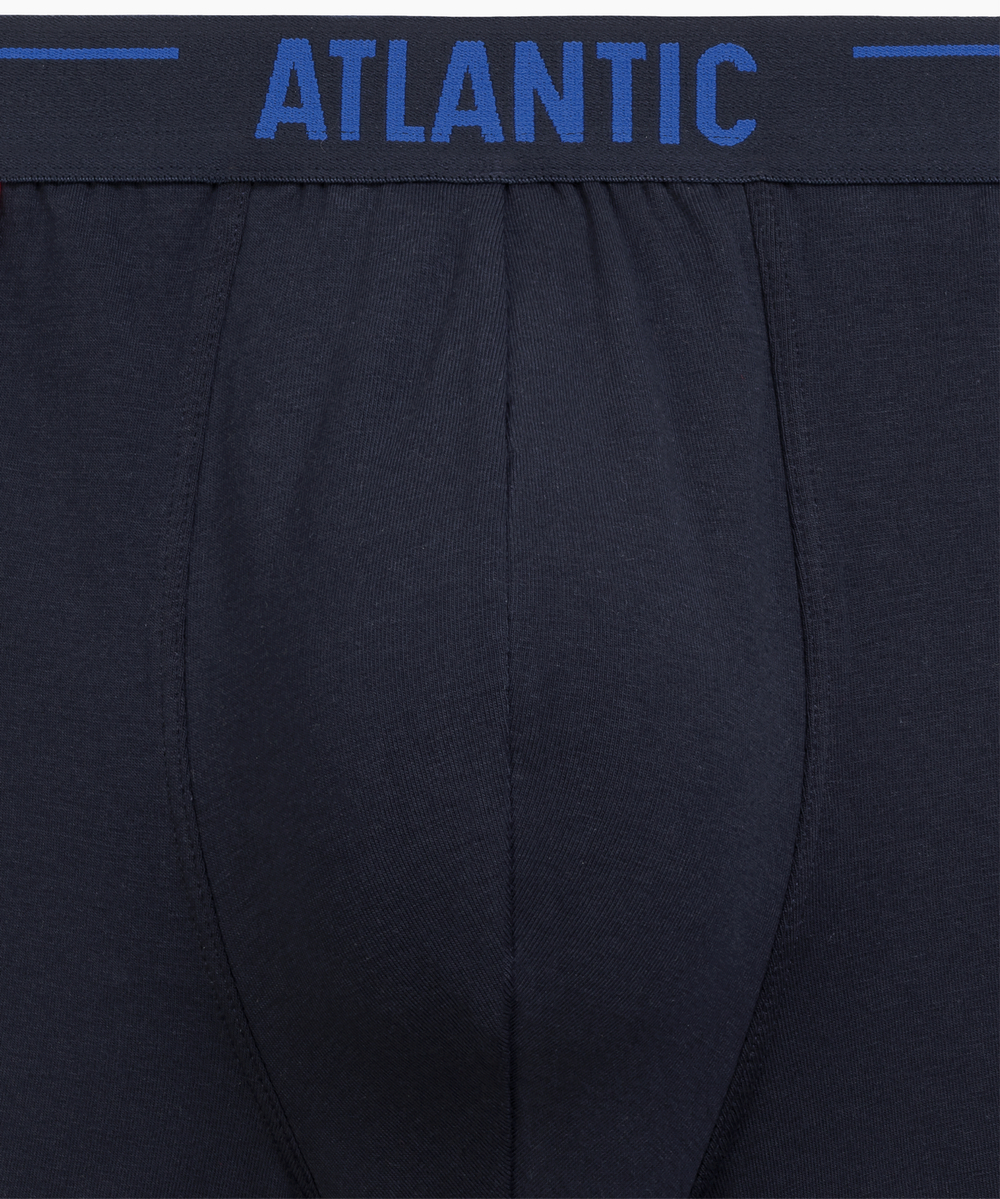 Мужские трусы шорты Atlantic, набор из 5 шт., хлопок, темно-синие, 5SMH-004