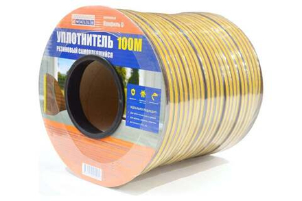 Уплотнитель резиновый D-профиль коричневый 100м 4WALLS/8