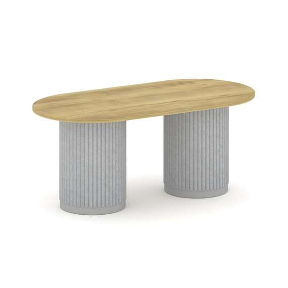 Felto Стол переговорный овальный PR.C.SPRG-006.D Дуб Винченцо/Металл Серый/Зимний Лес 1800*900*750