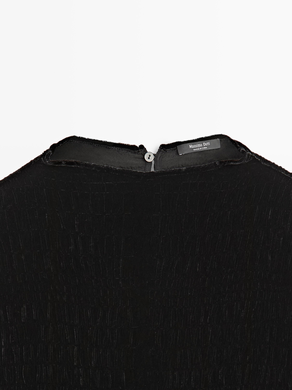 Massimo Dutti Бархатный топ, черный