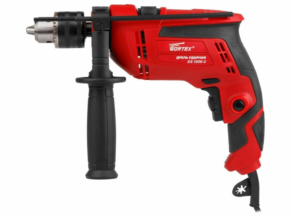 Ударная дрель WORTEX "DS 1306-2", ключевой патрон, плавный пуск