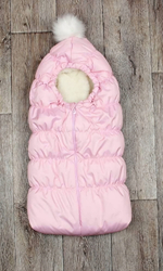 Конверт с помпоном зимний, Цвет: розовый, Размер: 62, Утеплитель-синтепон