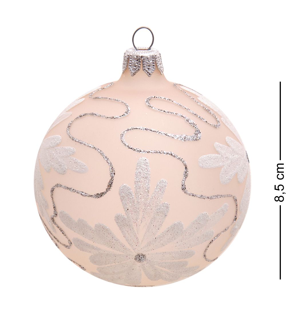 Элита НФШ-1516/1 Ел. украшение Шар «Снежные цветы» 85 мм