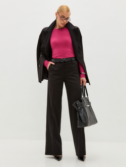 Лонгслив из вискозы в цвете фуксия