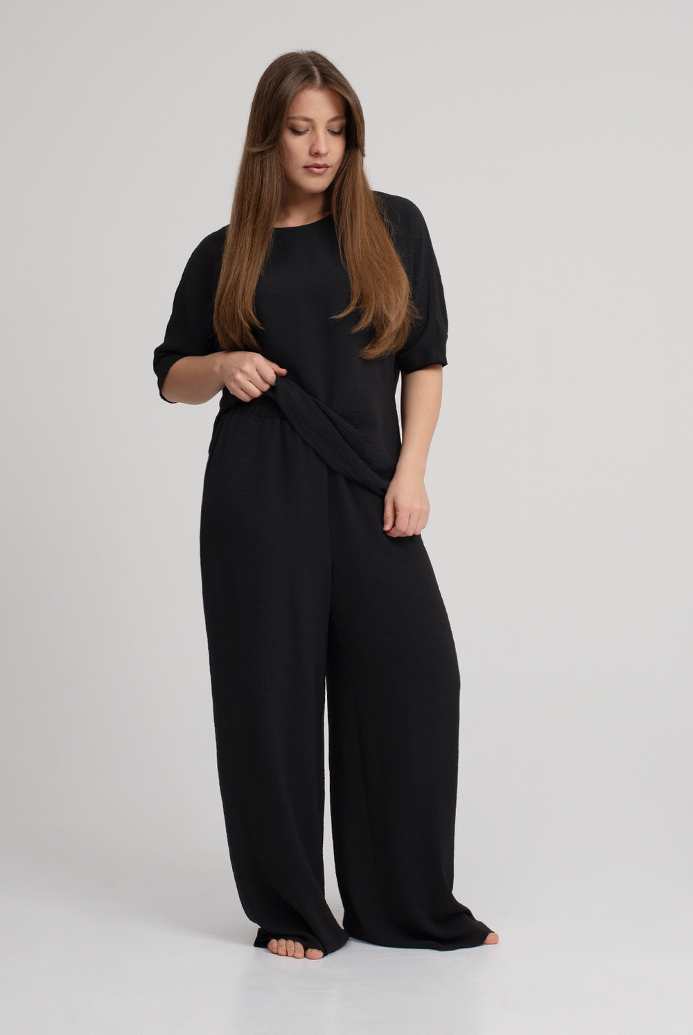 Брюки женские 4558В, черный #30Ч024558В