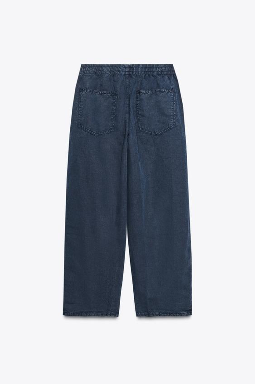 ZARA БРЮКИ-ДЖОГГЕРЫ С ОТДЕЛКОЙ ШВАМИ, СИНИЙ