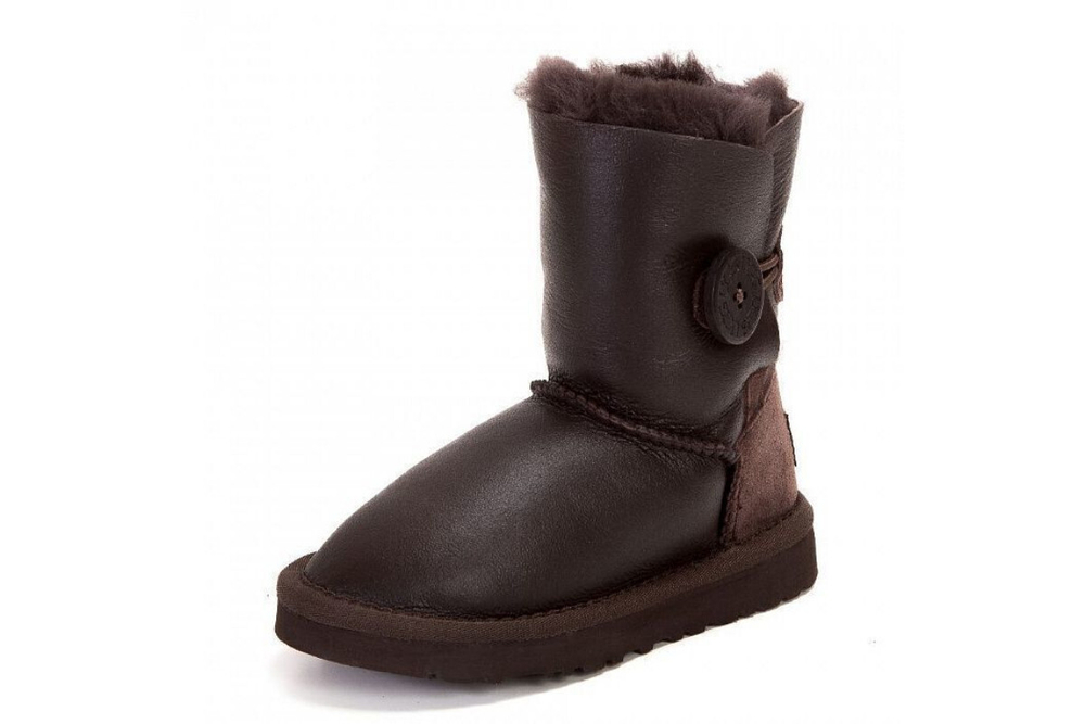 UGG Kids Bailey Button Metallic Chocolate