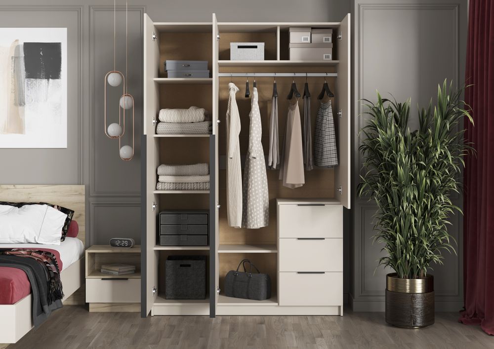 ВЕНТУРО Шкаф 3-х ств.с ящиками ШК-002